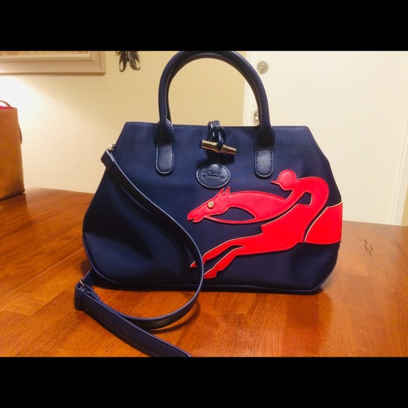 longchamp blue and red